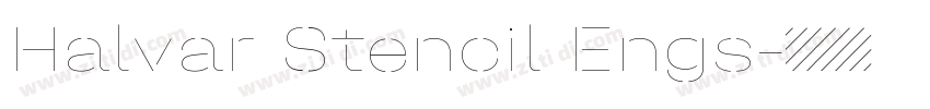 Halvar Stencil Engs字体转换